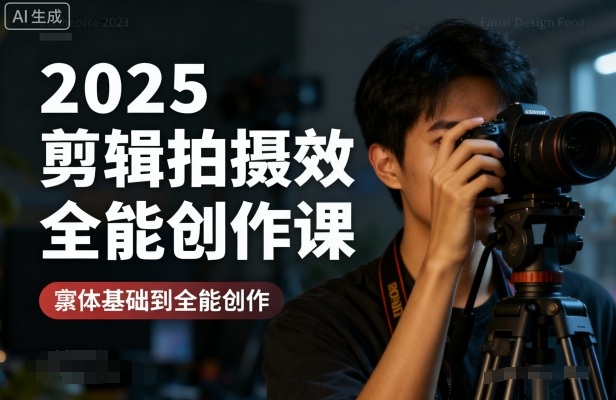2025剪辑拍摄特效全能创作课，零基础到全能创作-数码之翼