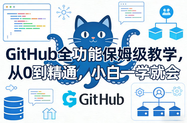 GitHub全功能保姆级教学,从0到精通,小白一学就会-数码之翼