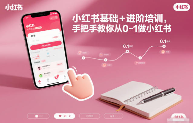 小红书基础+进阶培训，手把手教你从0-1做小红书-数码之翼