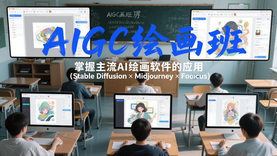 AIGC绘画班,掌握主流Ai绘画软件的应用(Stable Diffusion x Midjourney x Fooocus)-数码之翼