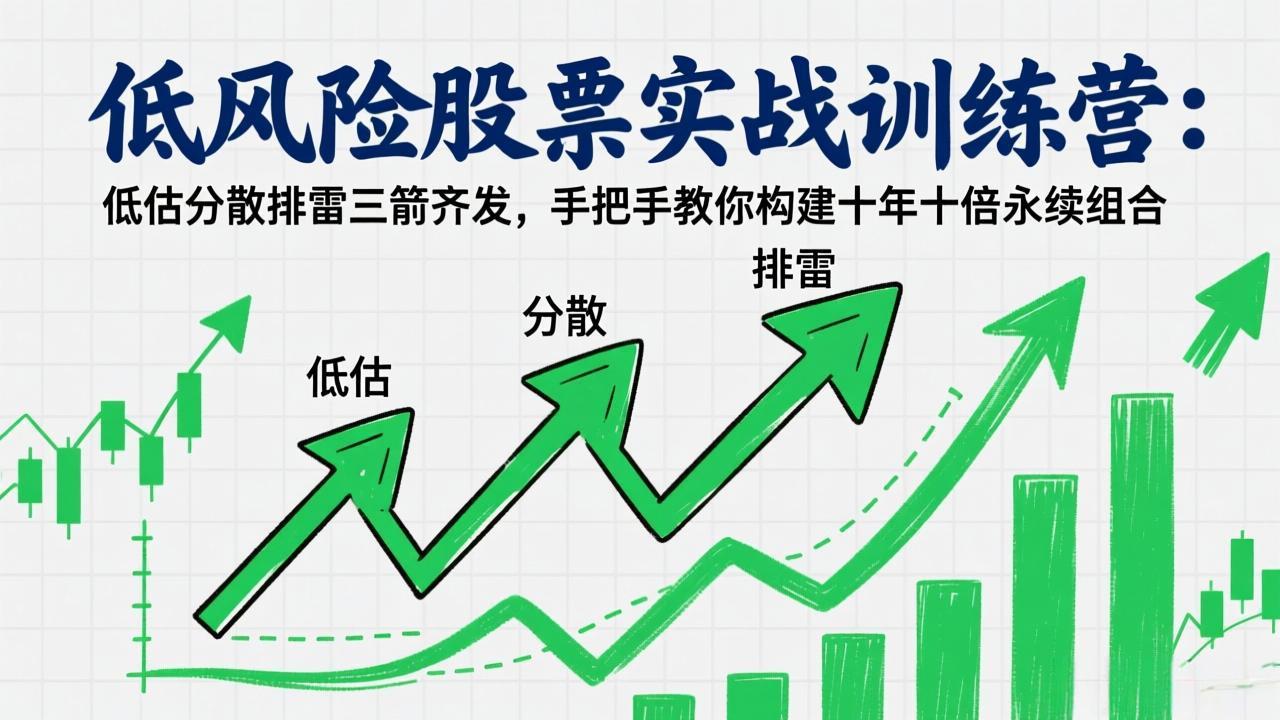 低风险股票实战训练营:低估分散排雷三箭齐发,手把手教你构建十年十倍永续组合-数码之翼