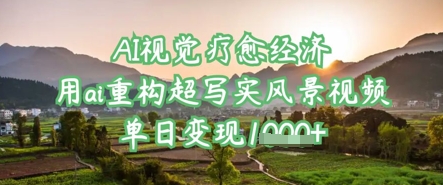 AI视觉疗愈经济：用ai重构超写实风景视频，单日变现多张-数码之翼