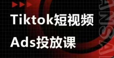 Ads视频投放课,tiktok短视频广告投放课-数码之翼