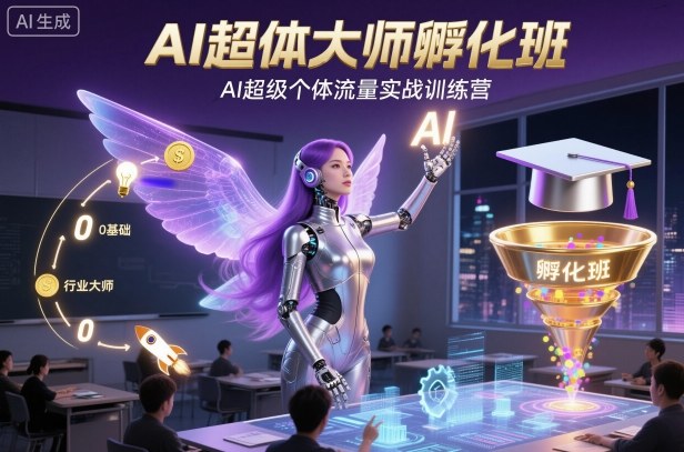 AI超体大师孵化班，AI超级个体流量实战训练营-数码之翼