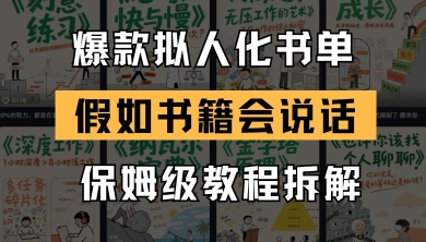 最新爆款拟人化书单玩法，假如书籍会说话，保姆级教程-数码之翼