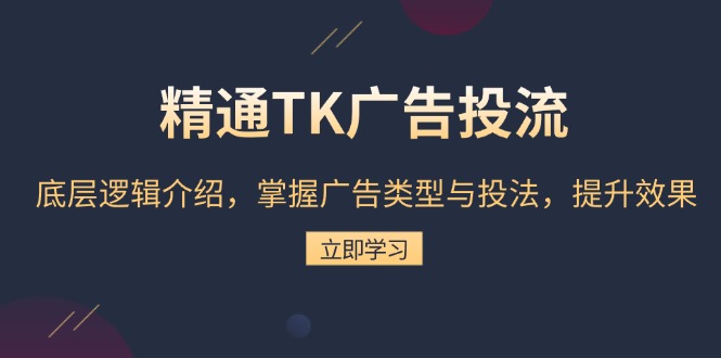 精通TK广告投流：底层逻辑介绍，掌握广告类型与投法，提升效果-数码之翼