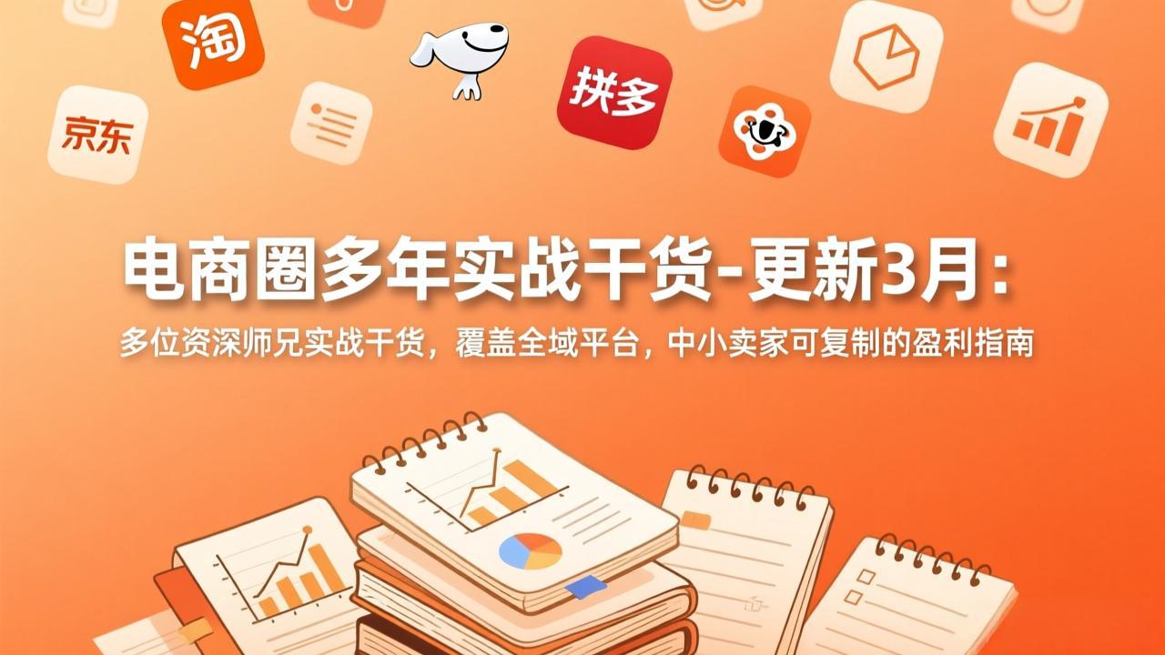 电商圈多年实战干货-更新3月：多位资深师兄实战干货，覆盖全域平台，中小卖家可复制的盈利指南-数码之翼