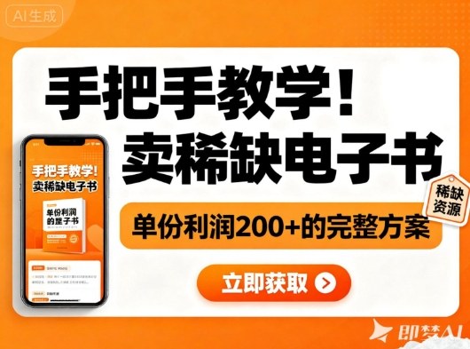 手把手教学！在小红书卖稀缺电子书，单份利润2张+的完整方案-数码之翼