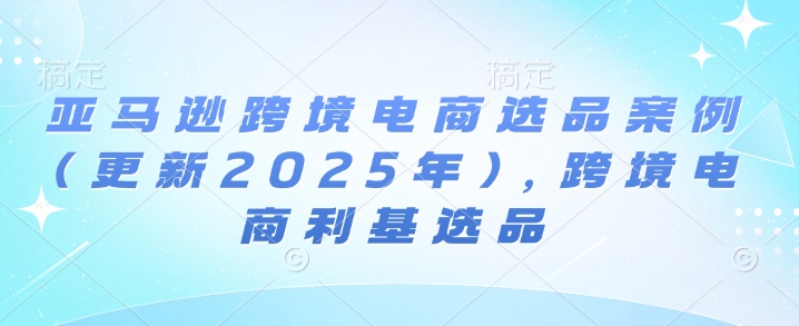 亚马逊跨境电商选品案例(更新2025年10月)，跨境电商利基选品-数码之翼