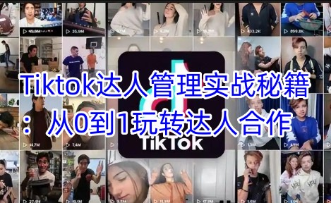 Tiktok达人管理实战秘籍：从0到1玩转达人合作-数码之翼