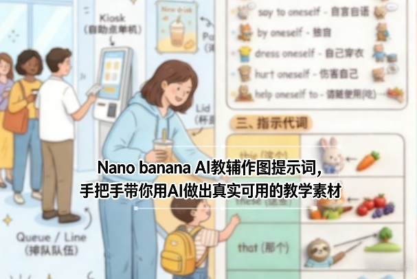 Nano banana AI教辅作图提示词,手把手带你用AI做出真实可用的教学素材-数码之翼