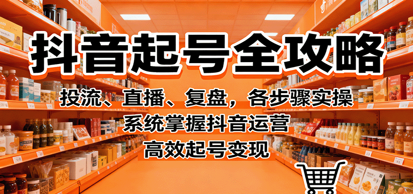 抖音起号全攻略，投流、直播、复盘，各步骤实操，系统掌握抖音运营，高效起号变现-数码之翼