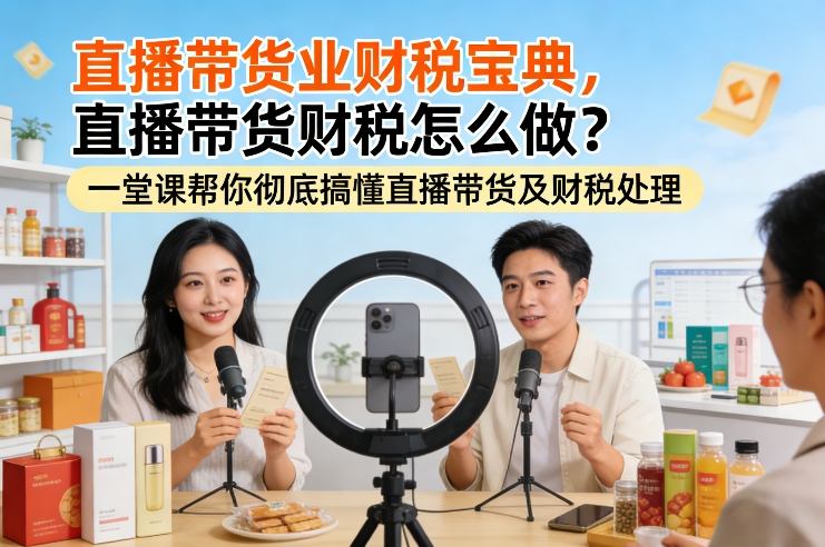 直播带货业财税宝典，直播带货财税怎么做？一堂课帮你彻底搞懂直播带货及财税处理-数码之翼