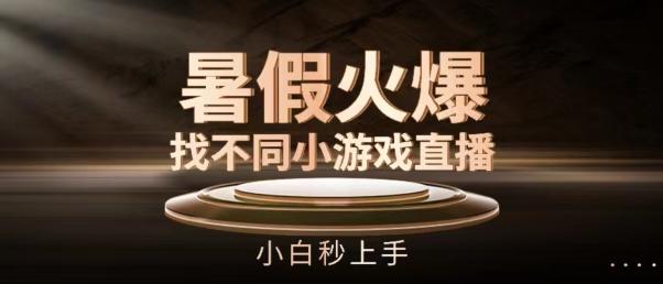 暑假火爆找不同小游戏直播间，小白秒上手【揭秘】-数码之翼