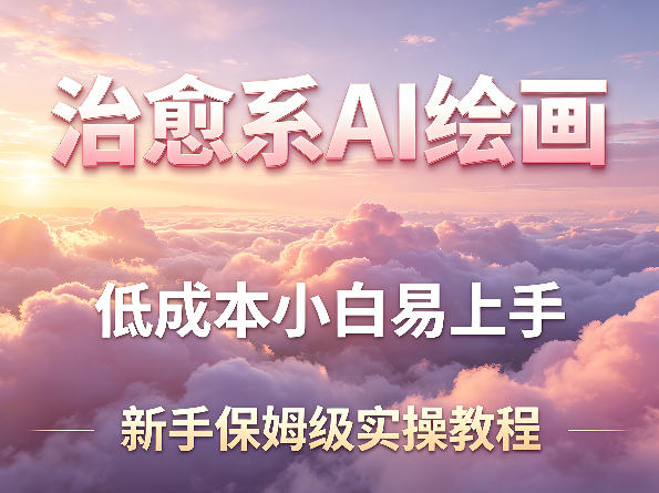 治愈系AI绘画提示词项目，低成本小白易上手，每天10分钟，新手保姆级实操教程-数码之翼