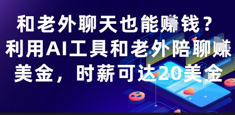 和老外聊天也能挣钱?利用AI工具和老外陪聊挣美金,时薪可达20刀-数码之翼