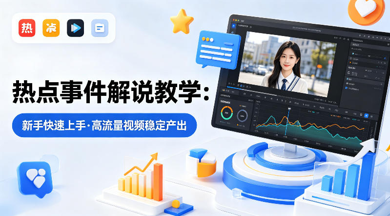 某大V的热点事件解说教学，新手也能快速上手，稳定产出高流量解说视频-数码之翼