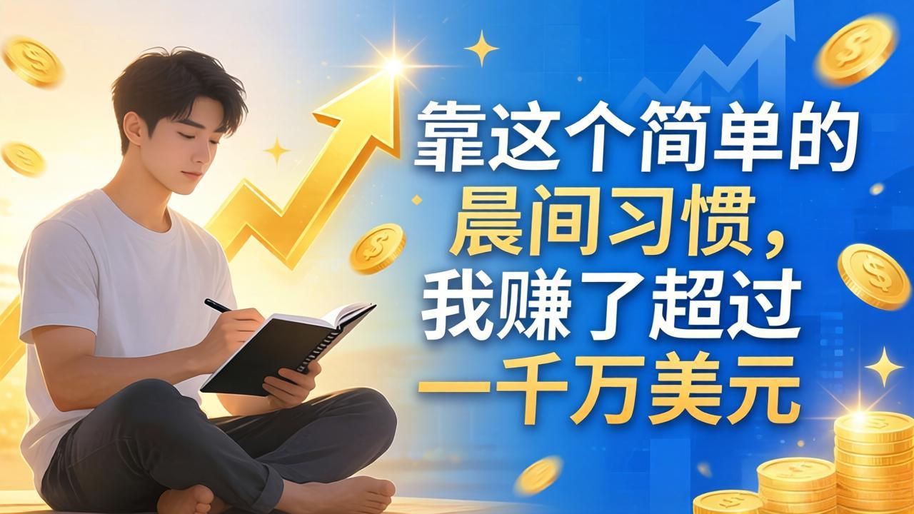 付费文章：靠这个简单的晨间习惯，我赚了超过一千万美元-数码之翼