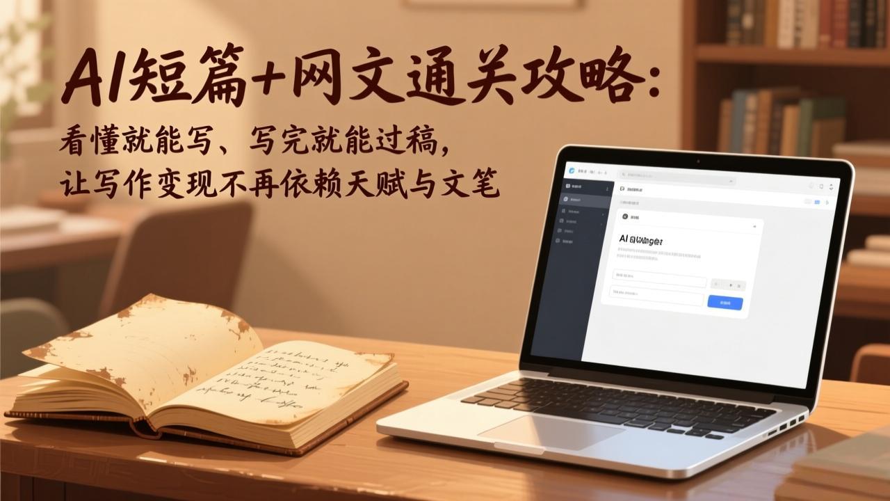 AI短篇+网文通关攻略：看懂就能写、写完就能过稿，让写作变现不再依赖天赋与文笔-数码之翼