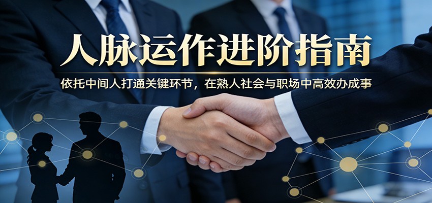 付费文章：人脉运作进阶指南，依托中间人打通关键环节，在熟人社会与职场中高效办成事-数码之翼