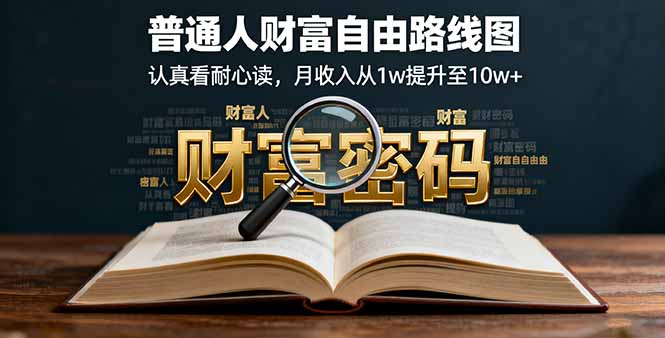 某付费文：普通人财富自由路线图，认真看耐心读，月收入从1w提升至10w+-数码之翼