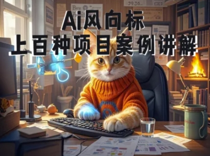 Ai风向标-附100种项目案例玩法-0基础小白到大神ai视频商业应用教学-数码之翼