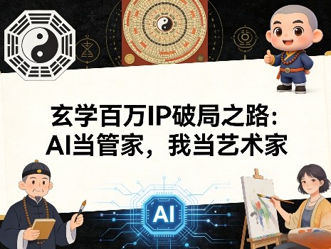 玄学百万IP破局之路：AI当管家，我当艺术家-数码之翼