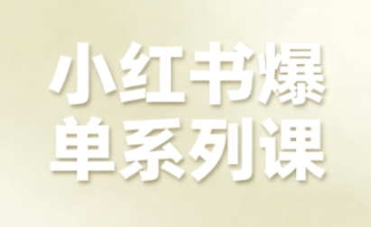 小红书爆单系列课，聚焦小红书电商全链路增长-数码之翼