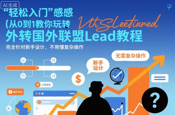 国外联盟賺美刀项目，从0到1教你玩转国外联盟Lead教程，纯新手可操作性100%-数码之翼