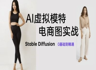 AI虚拟模特电商图实战，AI绘画Stable Diffusion 0基础到精通-数码之翼