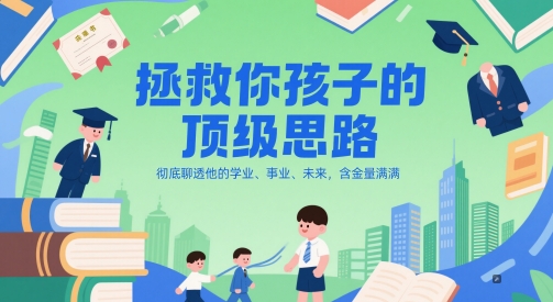 付费文章：拯救你孩子的顶级思路，彻底聊透他的学业、事业、未来，含金量满满-数码之翼