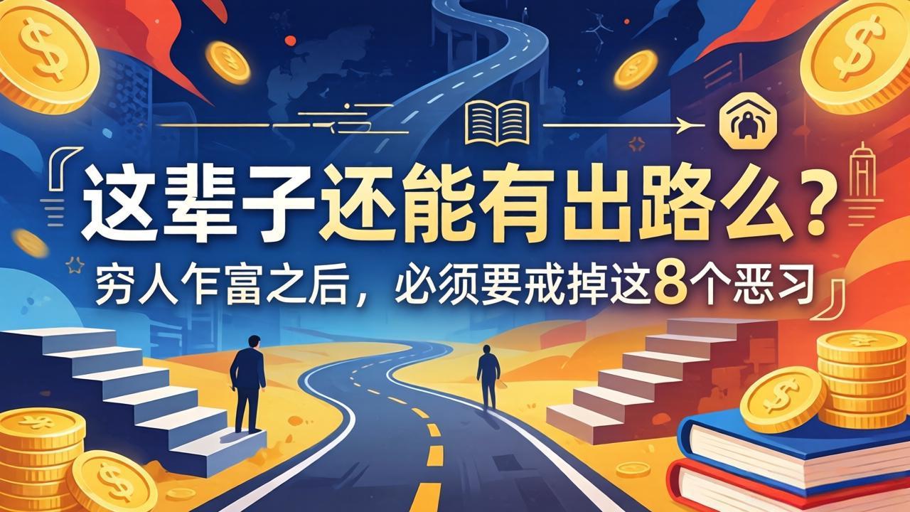 关于人生两篇付费文章【这辈子还能有出路么？】【穷人乍富之后，必须要戒掉这8个恶习】-数码之翼