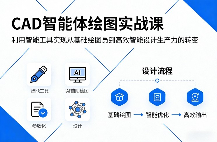CAD智能体绘图实战课,利用智能工具,实现从基础绘图员到高效智能设计生产力的转变-数码之翼