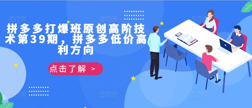 拼多多打爆班原创高阶技术第39期，拼多多低价高利方向-数码之翼