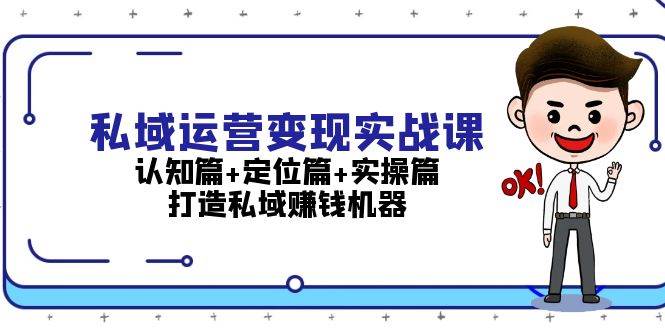 私域运营变现实战课：认知篇+定位篇+实操篇，打造私域赚钱机器-数码之翼