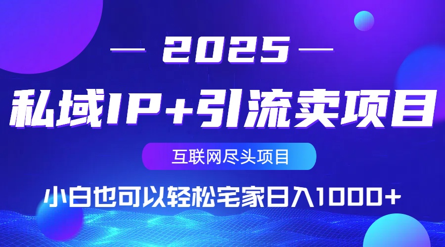 私域IP+引流卖项目，小白也可以做到轻松宅家日入1000+-数码之翼