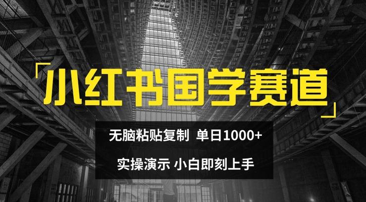 小红书国学赛道，无脑粘贴复制，单日1K，实操演示，小白即刻上手【揭秘】-数码之翼