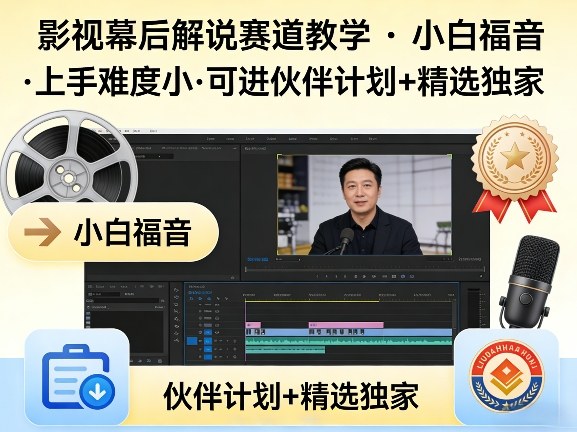 某大佬的影视幕后解说赛道教学,小白福音,上手难度小,可进伙伴计划+精选独家-数码之翼