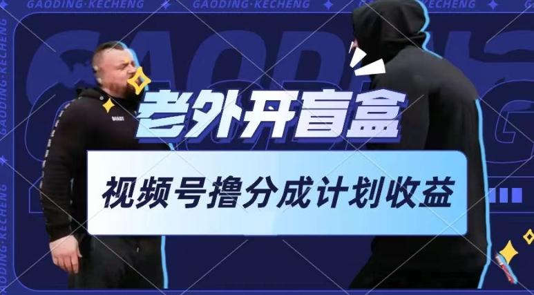 老外开盲盒视频，撸视频号分成计划收益，每天只需一小时，新手小白轻松上手【揭秘】-数码之翼