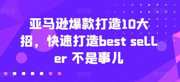 亚马逊爆款打造10大招，快速打造best seller 不是事儿-数码之翼