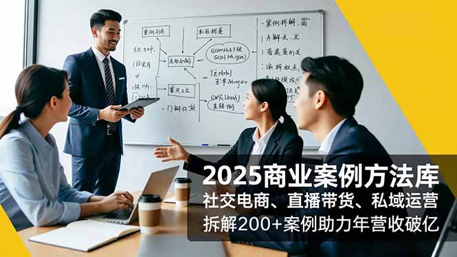 2025商业案例方法库，社交电商、直播带货、私域运营，拆解200+案例助力年营收破亿-数码之翼