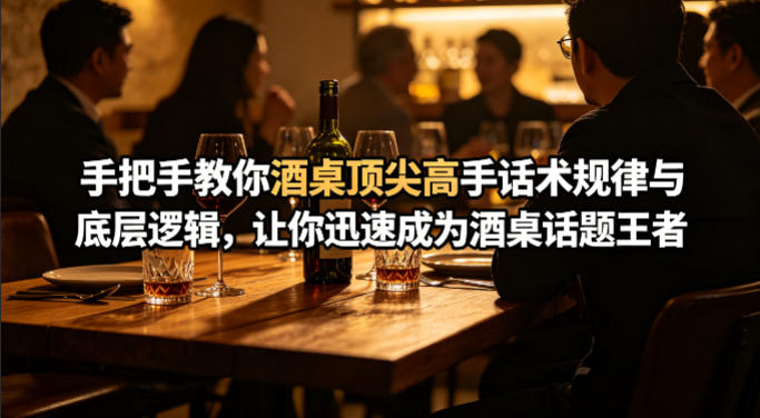 付费文章：手把手教你酒桌顶尖高手话术规律与底层逻辑，让你迅速成为酒桌话题王者(二十年全网独家经验分享)-数码之翼