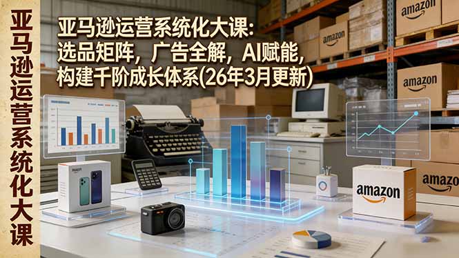 亚马逊运营系统化大课：选品矩阵，广告全解，AI赋能，构建千阶成长体系(26年3月更新-数码之翼