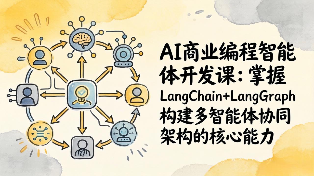 AI商业编程智能体开发课：掌握LangChain+LangGraph构建多智能体协同架构的核心能力-数码之翼