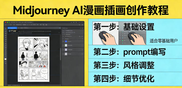 利用Midjourney AI人工智能轻松创作漫画插画教程,零基础创作完整漫画插画-数码之翼