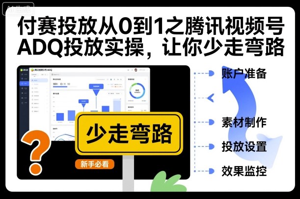 付赛投放从0到1之腾讯视频号ADQ投放实操，让你少走弯路-数码之翼