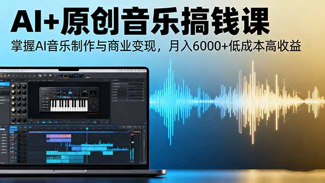 AI+原创音乐搞钱课：掌握AI音乐制作与商业变现，月入6000+低成本高收益-数码之翼