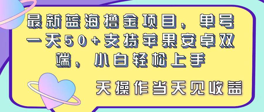 最新蓝海撸金项目，单号一天50+， 支持苹果安卓双端，小白轻松上手 当...-数码之翼