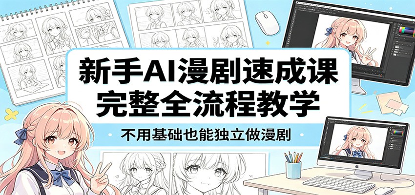新手AI漫剧速成课：完整全流程教学，不用基础也能独立做漫剧-数码之翼