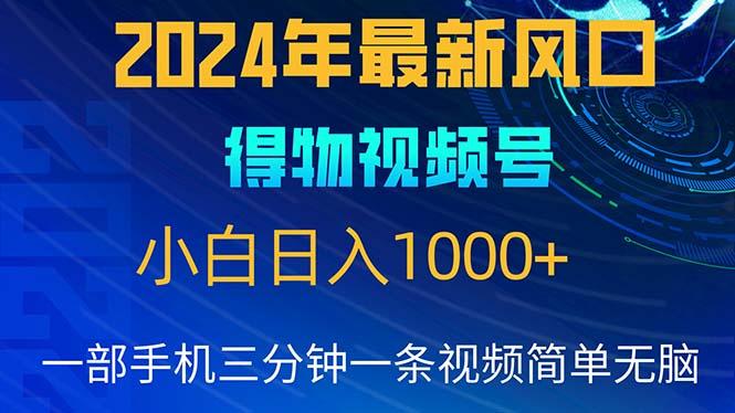2024年5月最新蓝海项目，小白无脑操作，轻松上手，日入1000+-数码之翼